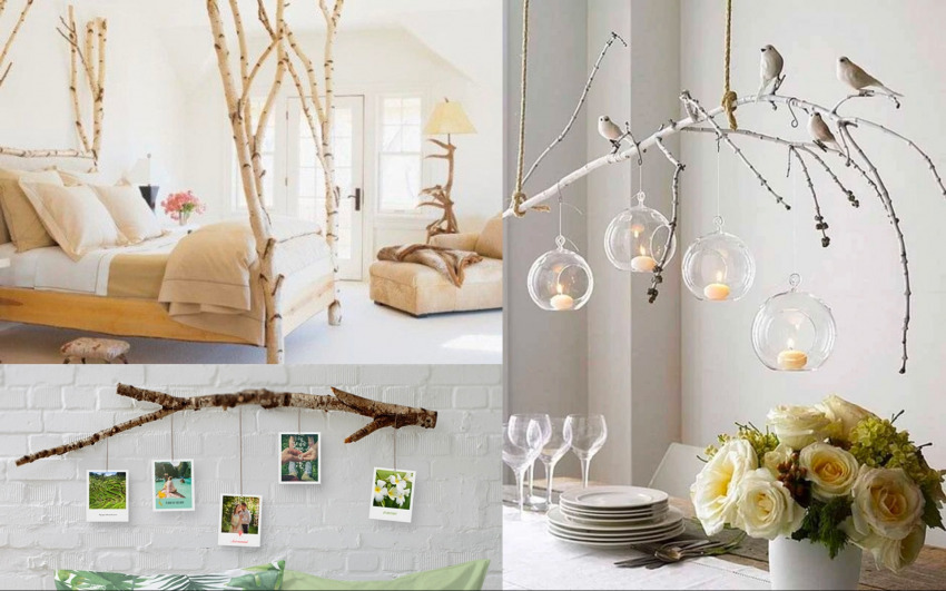 Ideas for decorating your home with branches