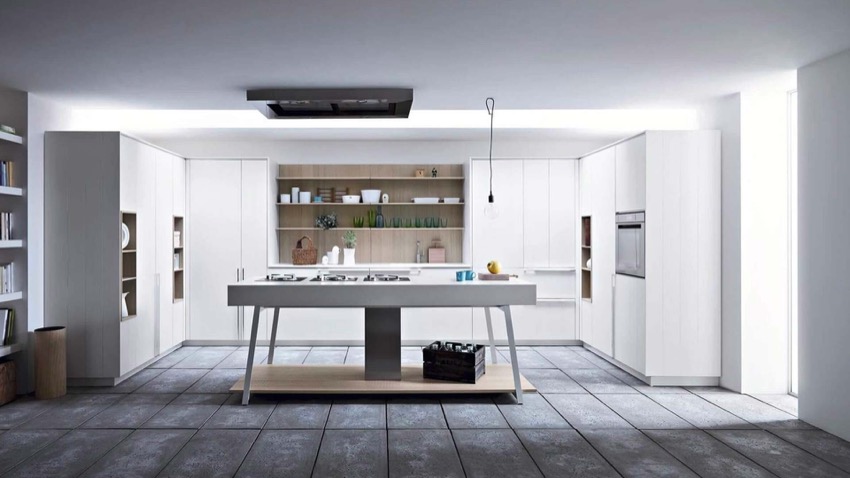 How to furnish an open space kitchen?